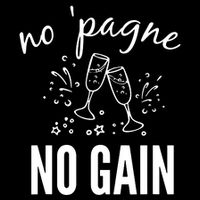 No Pagne No Gain Cooling Performance Crew T-Shirt