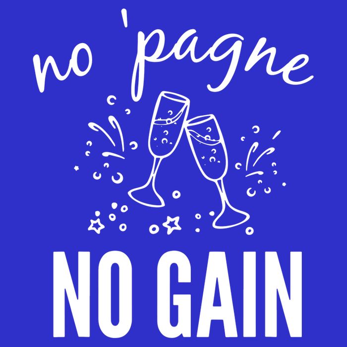 No Pagne No Gain Zip Tote Bag