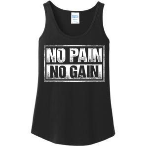 No Pain No Gain Gym Workout & Fitness Training Ladies Essential Tank