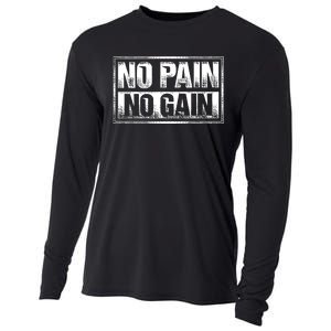 No Pain No Gain Gym Workout & Fitness Training Cooling Performance Long Sleeve Crew