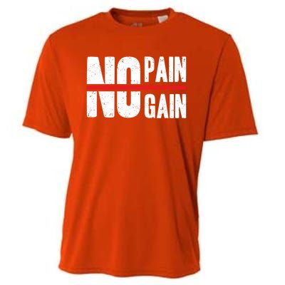 No Pain No Gain Typography Cool Gift Cooling Performance Crew T-Shirt