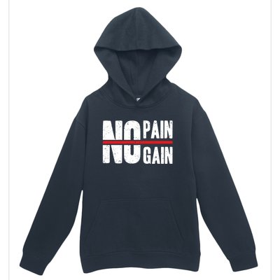 No Pain No Gain Typography Cool Gift Urban Pullover Hoodie