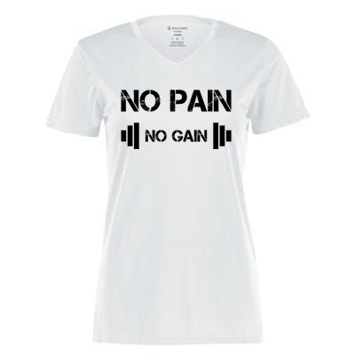 No Pain No Gain Workout Motivation Cool Gift Women's Momentum V-Neck T-Shirt