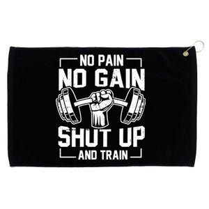 No Pain No Gain Weighlifter Prefunny Giftworkout Motivational Quote Meaningful G Grommeted Golf Towel