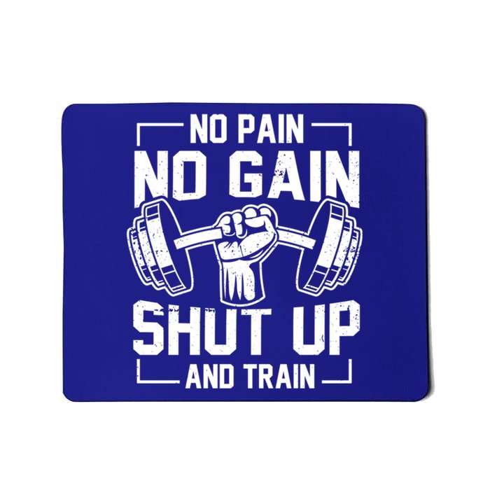 No Pain No Gain Weighlifter Prefunny Giftworkout Motivational Quote Meaningful G Mousepad