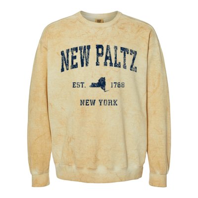 New Paltz New York Ny Vintage Athletic Colorblast Crewneck Sweatshirt