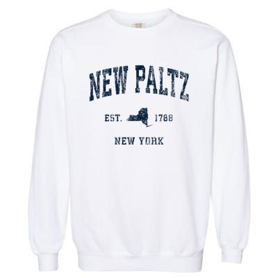 New Paltz New York Ny Vintage Athletic Garment-Dyed Sweatshirt