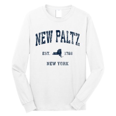 New Paltz New York Ny Vintage Athletic Long Sleeve Shirt