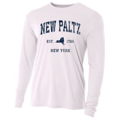 New Paltz New York Ny Vintage Athletic Cooling Performance Long Sleeve Crew