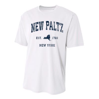 New Paltz New York Ny Vintage Athletic Performance Sprint T-Shirt