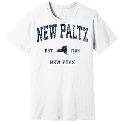 New Paltz New York Ny Vintage Athletic Premium T-Shirt