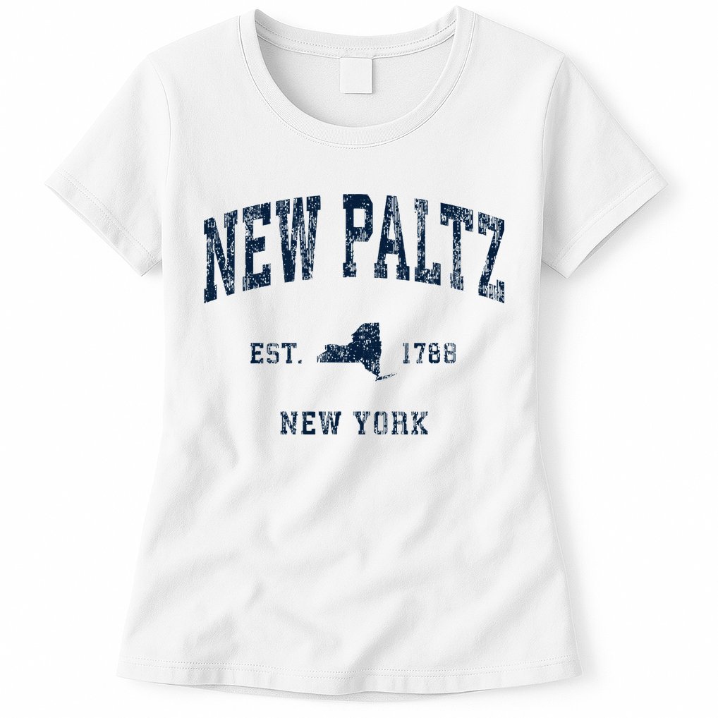 New Paltz New York Ny Vintage Athletic Womens T-Shirt