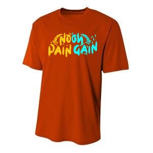 No Pain No Gain Wrathful Gym Bodybuilding Clothing Design Gift Performance Sprint T-Shirt