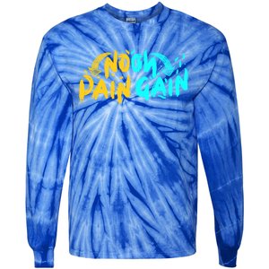 No Pain No Gain Wrathful Gym Bodybuilding Clothing Design Gift Tie-Dye Long Sleeve Shirt