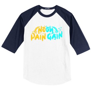 No Pain No Gain Wrathful Gym Bodybuilding Clothing Design Gift Baseball Sleeve Shirt