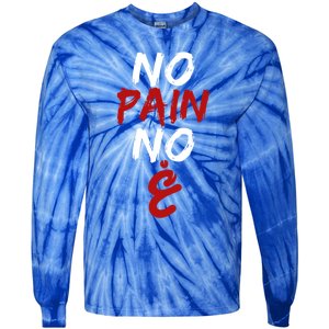 No Pain No Gain Funny Arabic Motivational Gym Gift Tie-Dye Long Sleeve Shirt