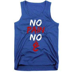 No Pain No Gain Funny Arabic Motivational Gym Gift Tank Top