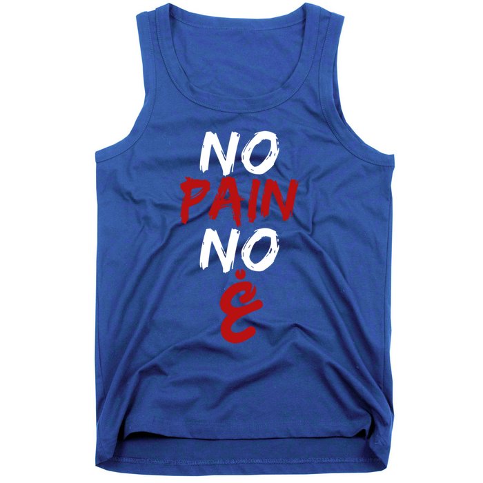 No Pain No Gain Funny Arabic Motivational Gym Gift Tank Top