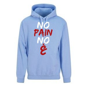 No Pain No Gain Funny Arabic Motivational Gym Gift Unisex Surf Hoodie