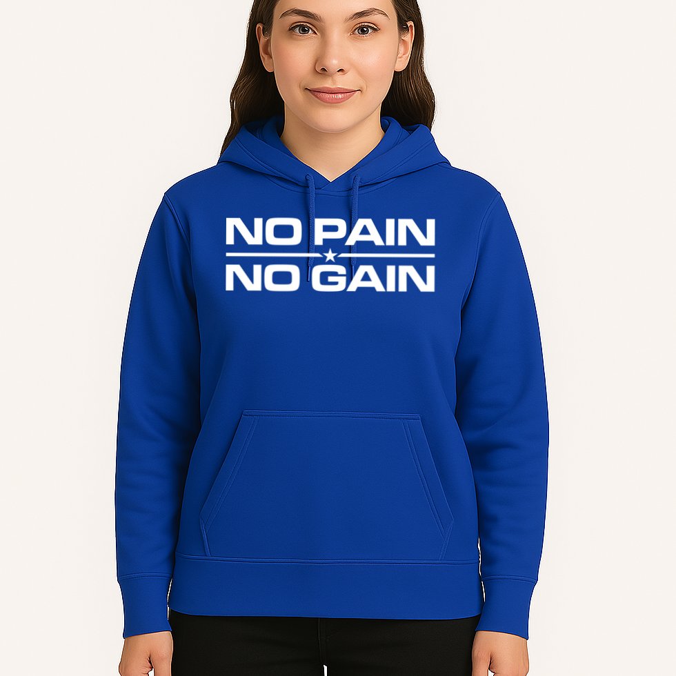 No Pain No Gain Weighlifting Training Fitness Muscle Funny Gift Hoodie