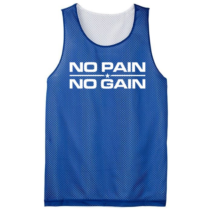 No Pain No Gain Weighlifting Training Fitness Muscle Funny Gift Mesh Reversible Basketball Jersey Tank