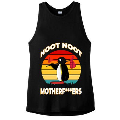 Noot Pingu Noot Meme Ladies PosiCharge Tri-Blend Wicking Tank