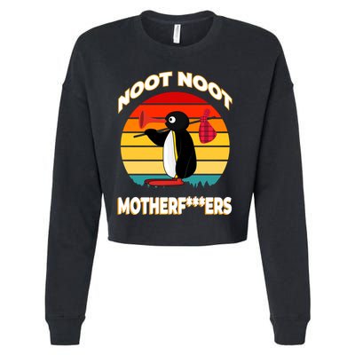 Noot Pingu Noot Meme Cropped Pullover Crew
