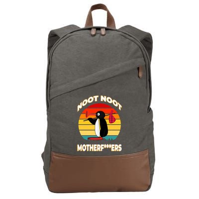 Noot Pingu Noot Meme Cotton Canvas Backpack