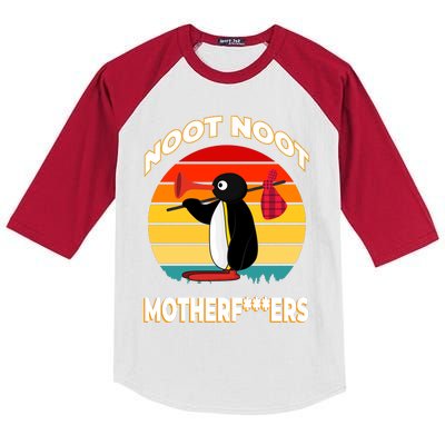 Noot Pingu Noot Meme Kids Colorblock Raglan Jersey