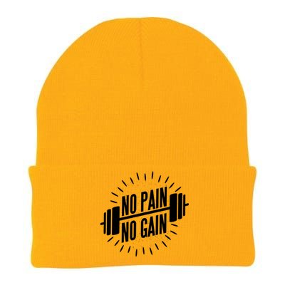 No Pain No Gain Muscle Workout Exercise Gym Bodybuilding Meaningful Gift Knit Cap Winter Beanie