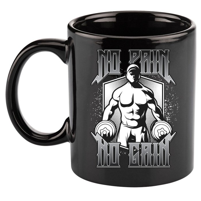 No Pain No Gain 11oz C Handle Ceramic Mug