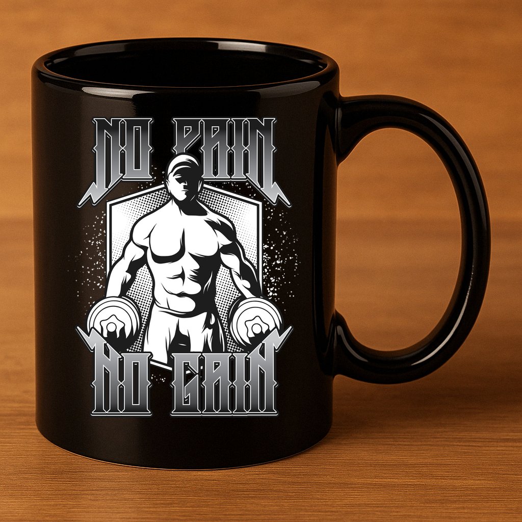 No Pain No Gain 11oz C Handle Ceramic Mug