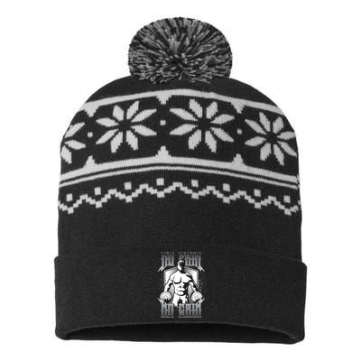 No Pain No Gain USA-Made Snowflake Beanie