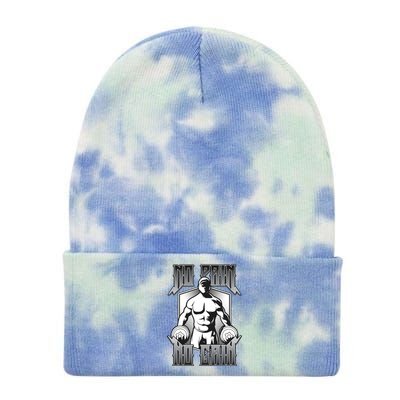 No Pain No Gain Tie Dye 12in Knit Beanie