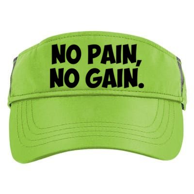 No Pain No Gain Cool Gift Adult Drive Performance Visor