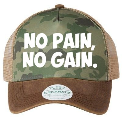 No Pain No Gain Cool Gift Legacy Tie Dye Trucker Hat