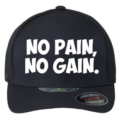 No Pain No Gain Cool Gift Flexfit Unipanel Trucker Cap