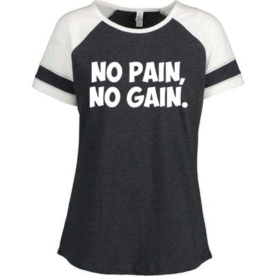 No Pain No Gain Cool Gift Enza Ladies Jersey Colorblock Tee