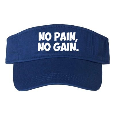 No Pain No Gain Cool Gift Valucap Bio-Washed Visor