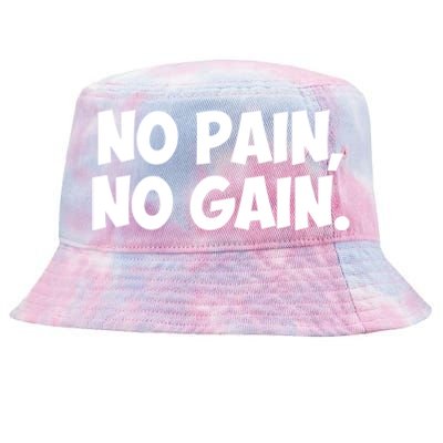 No Pain No Gain Cool Gift Tie-Dyed Bucket Hat