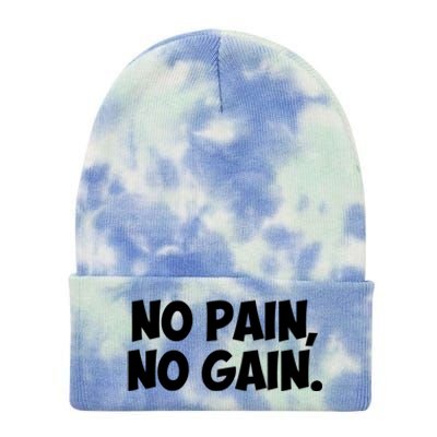 No Pain No Gain Cool Gift Tie Dye 12in Knit Beanie