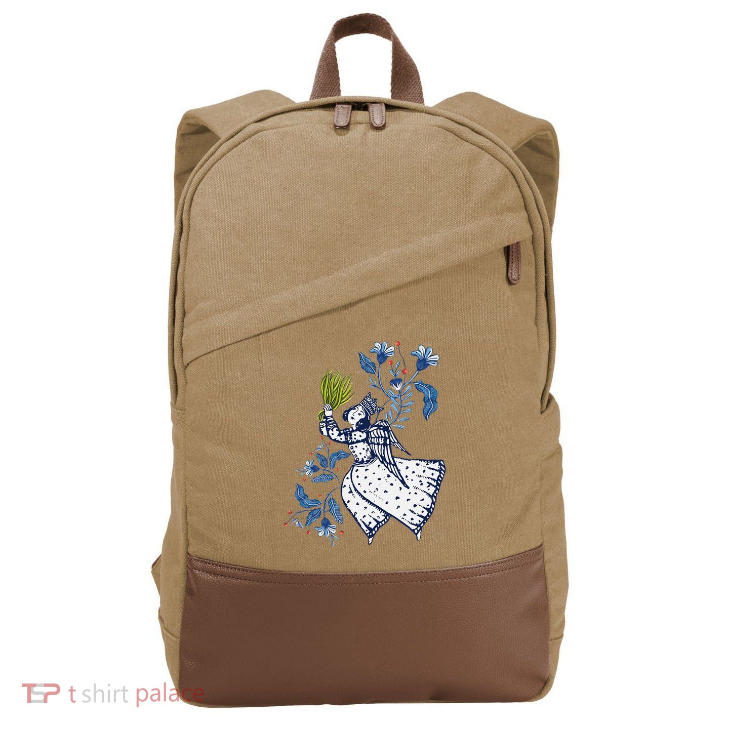 Nowruz Persian New Year Spring Equinox Haftseen Happy Norouz Cotton Canvas Backpack