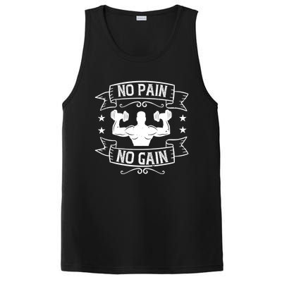 No Pain No Gain Gift Motivational Gym Workout Great Gift PosiCharge Competitor Tank