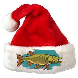 Northern Pike Premium Christmas Santa Hat