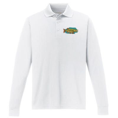 Northern Pike Performance Long Sleeve Polo