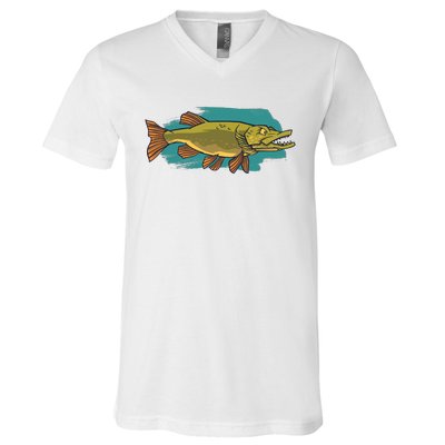 Northern Pike V-Neck T-Shirt