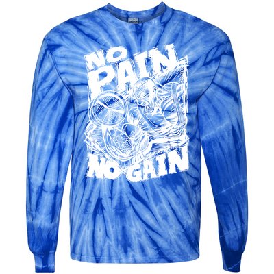 No Pain No Gain Muscle Great Gift Motivational Gym Workout Gift Meaningful Gift Tie-Dye Long Sleeve Shirt