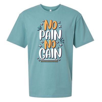 No Pain No Gain Gift Sueded Cloud Jersey T-Shirt