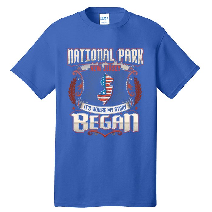 National Park New Jersey Usa Flag 4th Of July Gift Tall T-Shirt