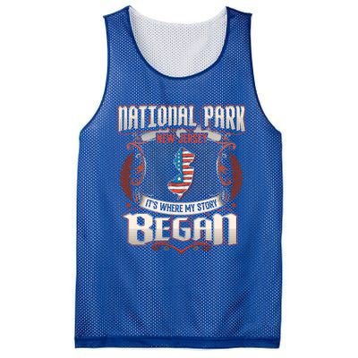 National Park New Jersey Usa Flag 4th Of July Gift Mesh Reversible Basketball Jersey Tank